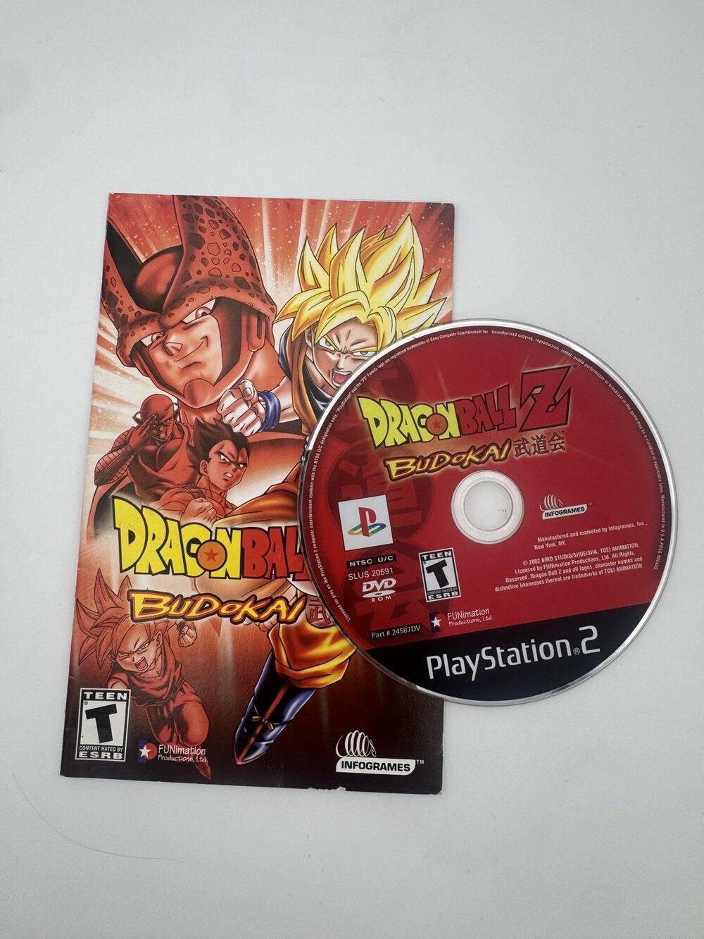 Dragon Ball Z Budokai Game, Manual, & ONLY -PlayStation 2 PS2 2002